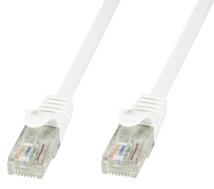 Cavo di Rete Patch in Rame Cat.6 Bianco UTP 5m - Immagine 1