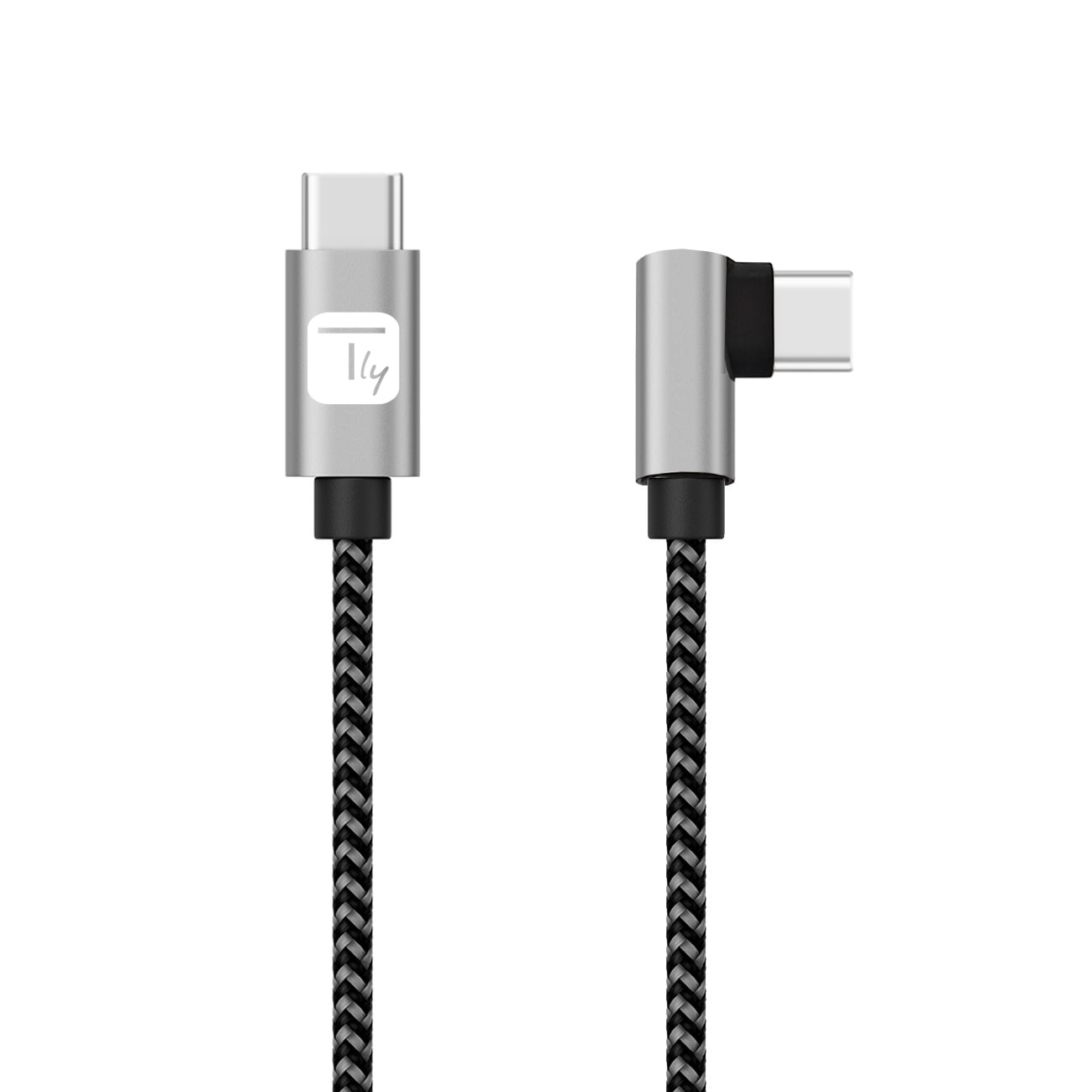 Cavo USB-C™ Maschio 2.0 / USB-C™ Maschio Angolato 3A 0,5 m Alluminio - Immagine 1