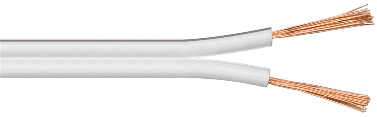 Cavo Audio per diffusori acustici Bianco 2,5 mm² matassa 100mt - Immagine 1