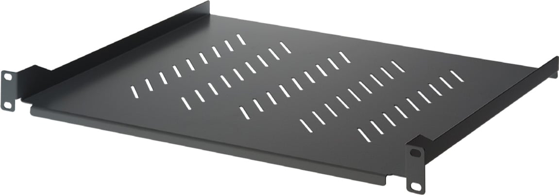 Mensola per Rack 19'' 400 mm 1U Nera 2 punti - Immagine 1
