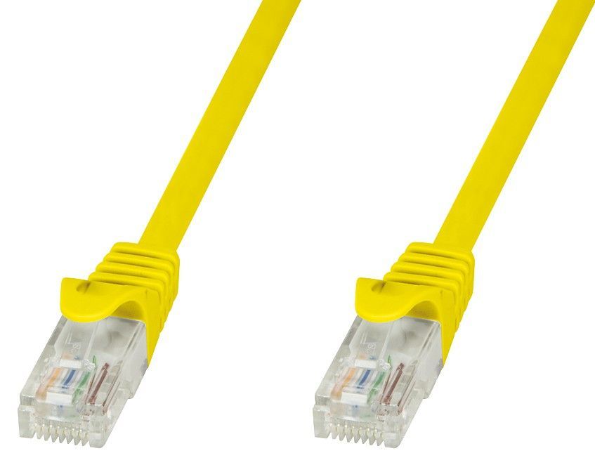 Cavo di Rete Patch in Rame Cat.6 Giallo UTP 2m - Immagine 1