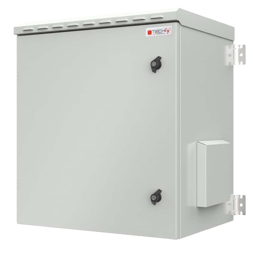 Armadio Rack 19'' a Parete 12U Grigio IP55 Porta Cieca prof. 450 mm - Immagine 1