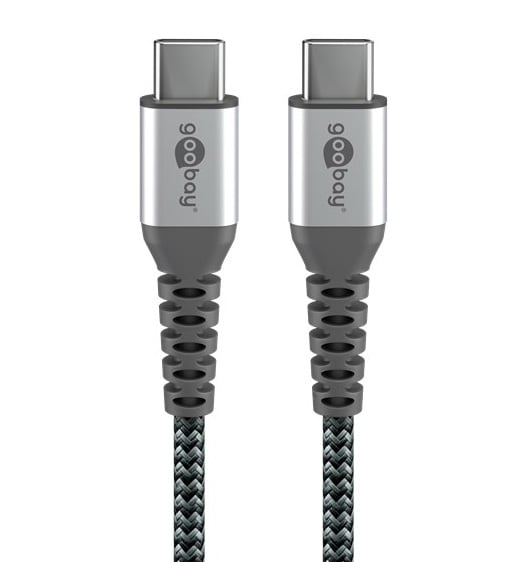 Cavo Tessile USB-C™ Maschio/USB-C™ Maschio 1 m Grigio - Immagine 1