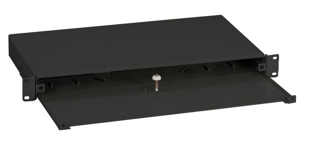 Box Ottico Versione Scorrevole 1U Senza Pannello Frontale Nero - Immagine 1