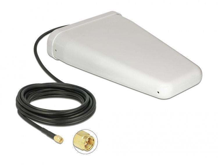 Antenna LTE Direzionale da Esterno SMA 7-9dBi Cavo RG-58 5m Bianco - Immagine 1