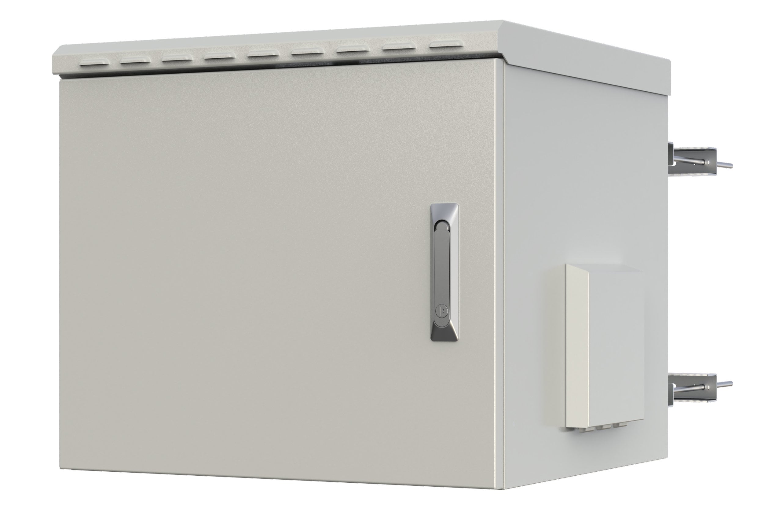 Armadio Rack 19'' Fissaggio a Palo 12U IP66 Porta Cieca Prof. 600 mm Grigio - Immagine 1