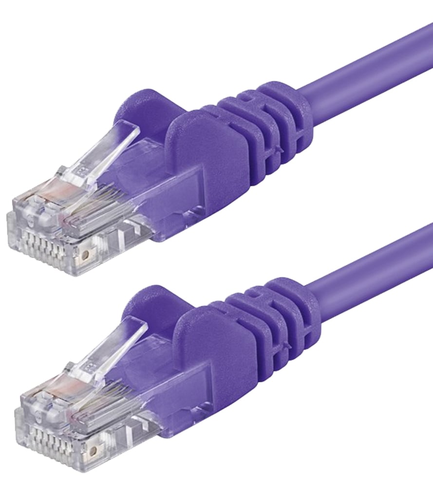 Cavo di rete Patch CCA Cat. 5e Viola UTP 0,5 mt - Immagine 1