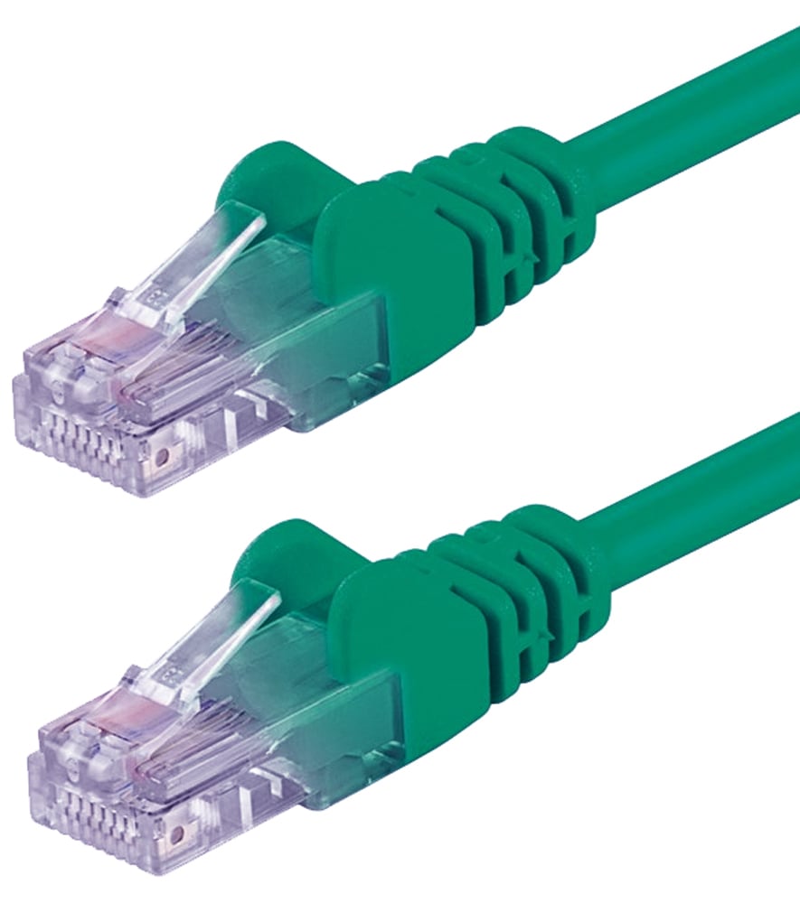 Cavo di rete Patch CCA Cat. 5e Verde UTP 0,5 mt - Immagine 1