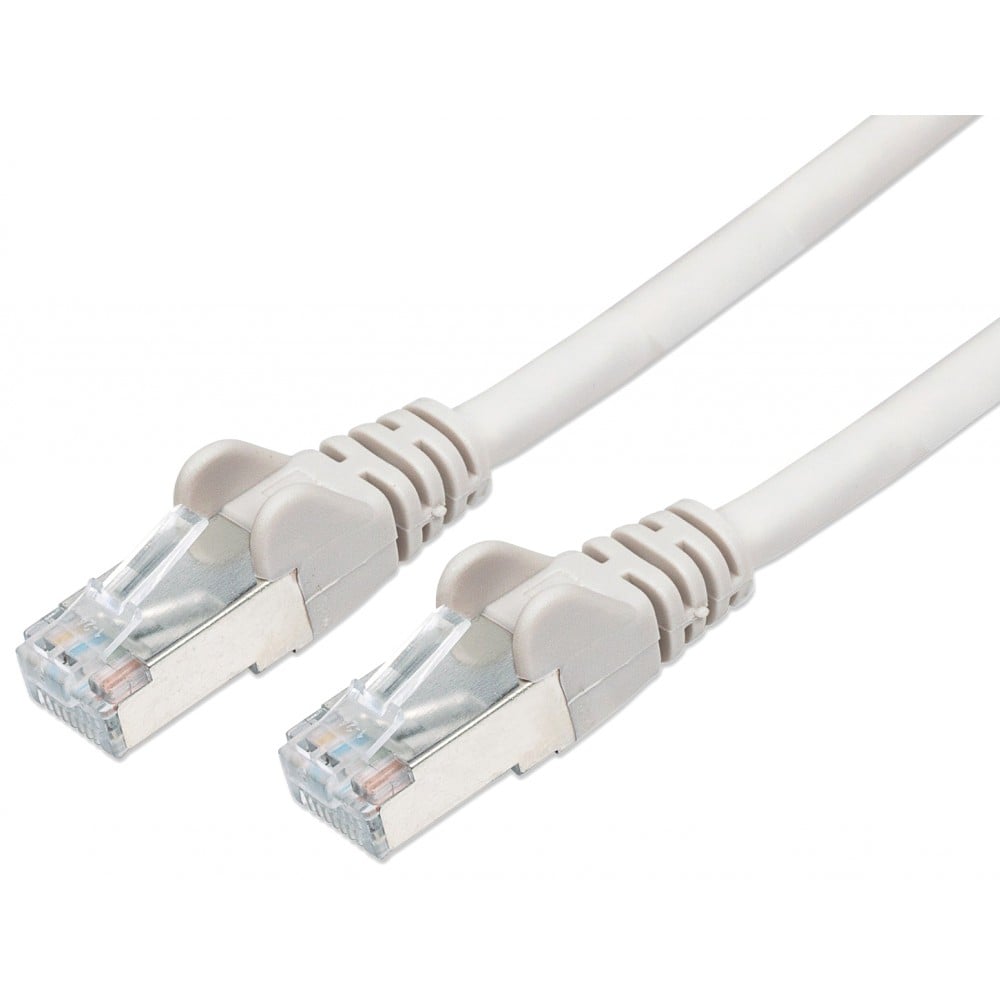 Cavo di rete Patch in rame Cat. 6A Bianco SFTP LSZH 3 metri - Immagine 1