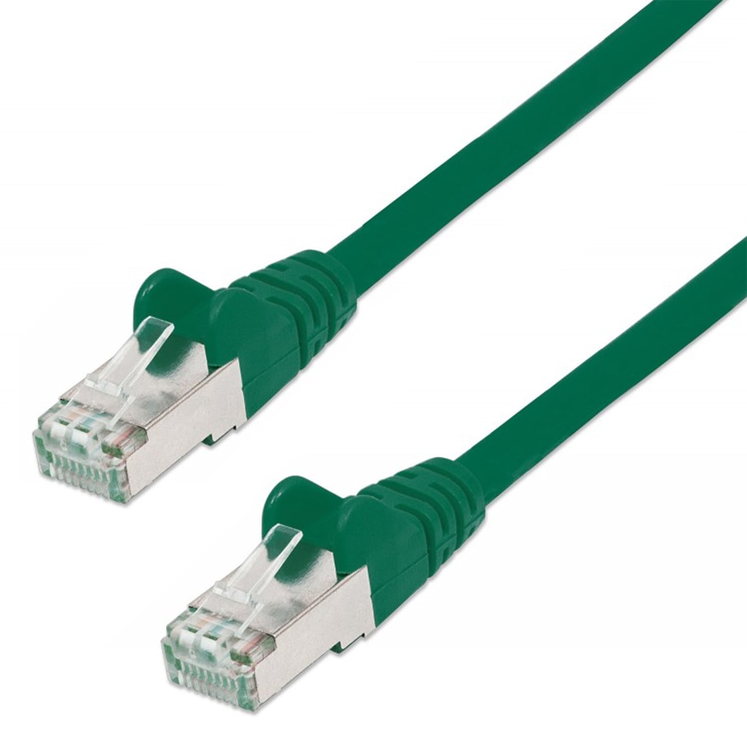 Cavo di rete Patch in Rame Schermato Cat. 5e Verde F/UTP 1 m - Immagine 1
