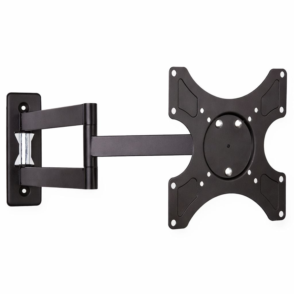 Supporto a muro per TV LED LCD 19-37'' inclinabile 3 snodi nero - Immagine 1