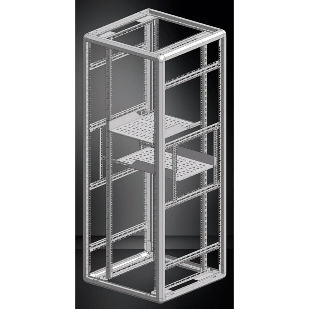 Mensola appositamente progettata per armadi rack, scaffalatura a punti, facile da montare che non richiede attrezzi professionali, per armadi da 19' 80 cm di profondità, per armadi ICT e sale server