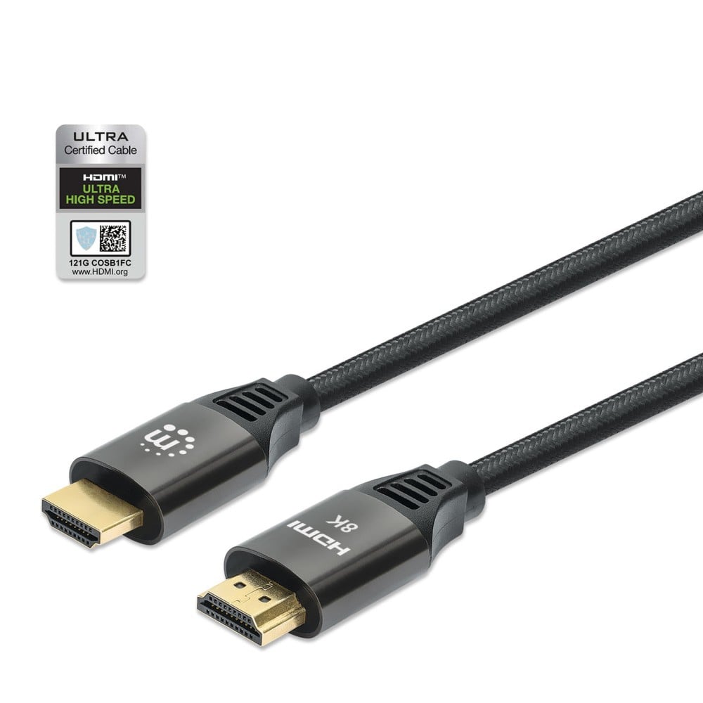 Cavo HDMI con Ethernet ad Altissima Velocità Certificato 8K@60Hz eARC 3m - MANHATTAN - ICOC HDMI21-8-030MH-1