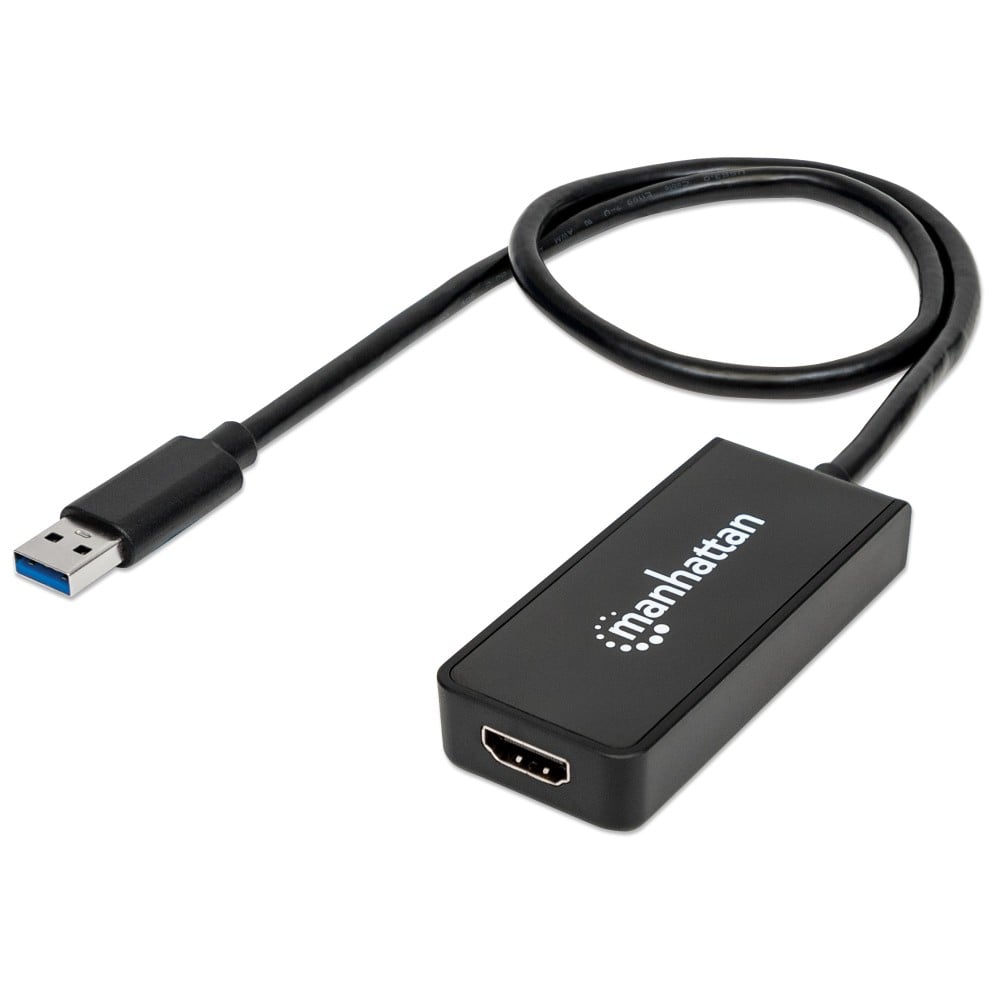 Cavo Adattatore Convertitore USB 3.0 USB-A Maschio a HDMI Femmina Nero - MANHATTAN - IDATA USB3-HDMIM-1