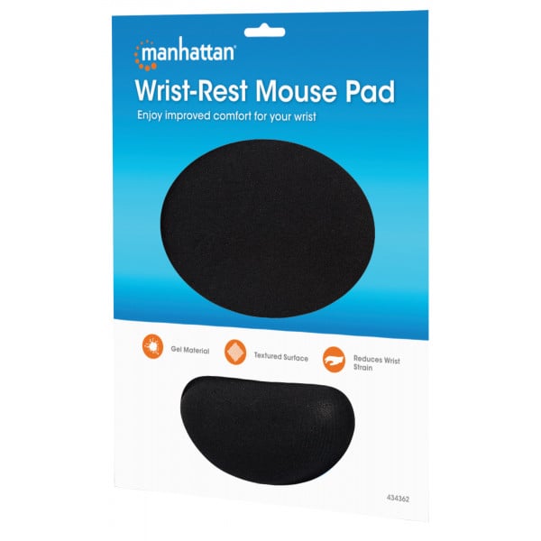 Tappetino per mouse ergonomico con poggia-polsi in gel