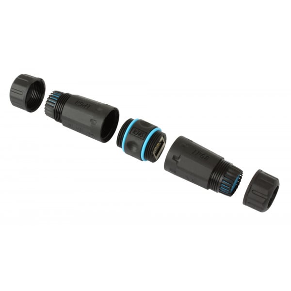 CTRICALVER Accoppiatore RJ45 impermeabile, Schermato 3 Pezzi Accoppiatore Ethernet femmina a femmina + 6 Pezzi Testa di cristallo, Connettore RJ45 per cavo Ethernet CAT.6E/CAT.6/CAT.5E/CAT.5