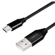 Cavo USB Micro-B Maschio/USB-A Maschio 0,3 m Nero - LOGILINK - ICOC MU2A-003B
