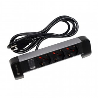 Cavo Di Alimentazione Microconnect PE090818 – 2 Metri, Nero, Spina Tipo G (UK) A C5 (Mickey Mouse), 3G0.75