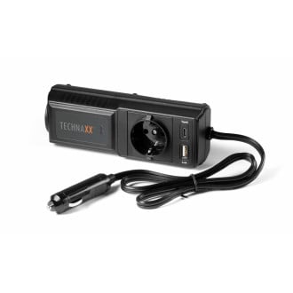 Caricatore Auto Retrattile 4 In 1 63W – 2 Cavi Integrati (USB-C E IOS) 0,8 M, 2 Porte USB, Visualizzatore Tensione, Compatibile IPhone, Samsung, Google