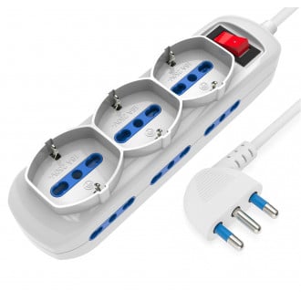 Aifeier 5 Estensori Per Scatola Elettrica BE3-3 A 3 Uscite – Prolunga In Plastica Per Prese E Interruttori, Con 30 Viti, Bianco
