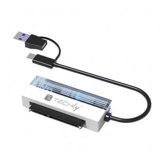 Techly Box HDD/SSD Esterno SATA 2.5 USB3.1 SuperSpeed+ Nero (I-CASE