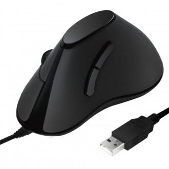 Mouse Verticale Ergonomico Cablato USB - Design Curvo Per Polso, DPI 1200, Vari Colori - 5