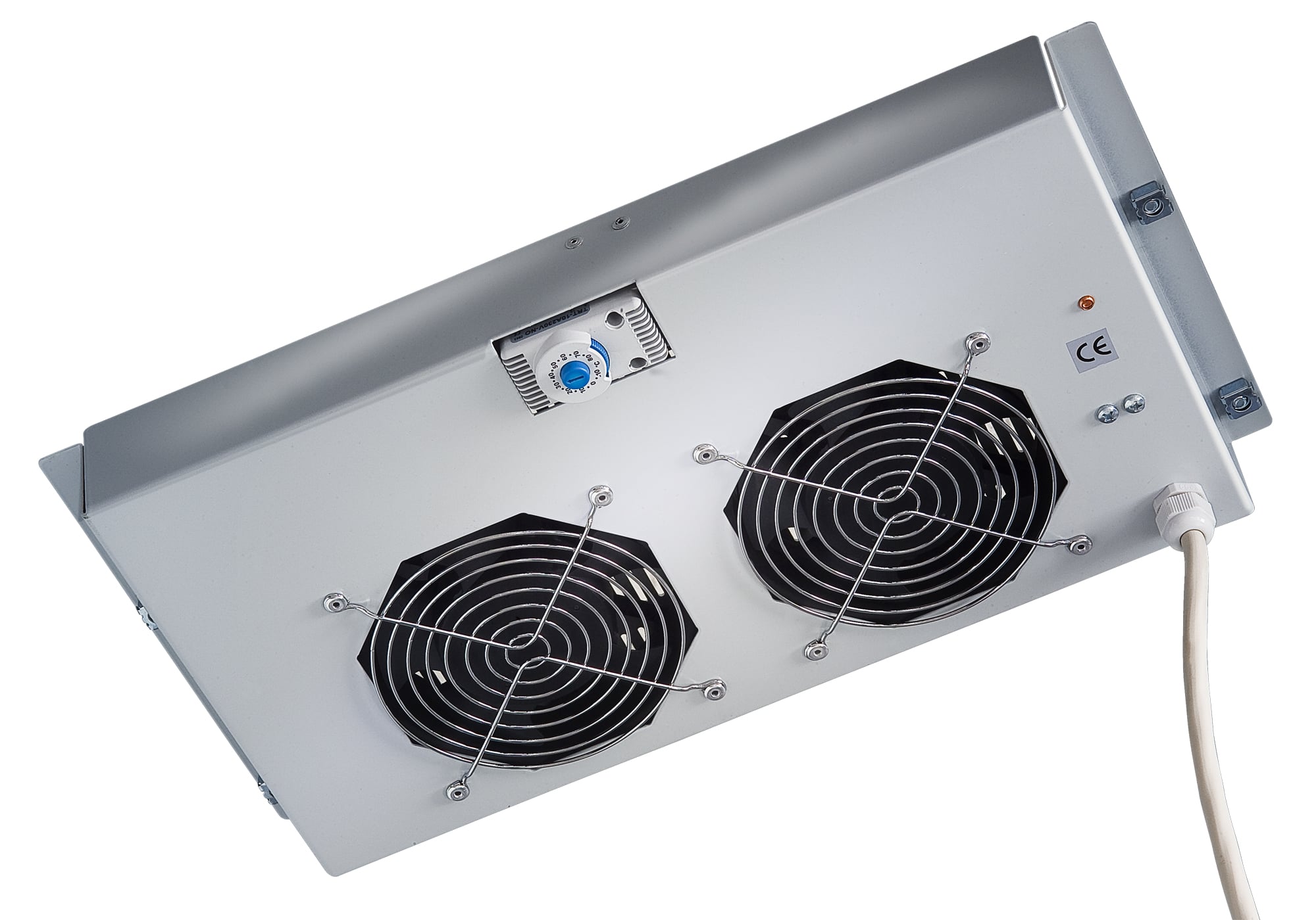 Gruppo di Ventilazione a Soffitto per Rack 19'' 2 Ventole Grigio - Immagine 1