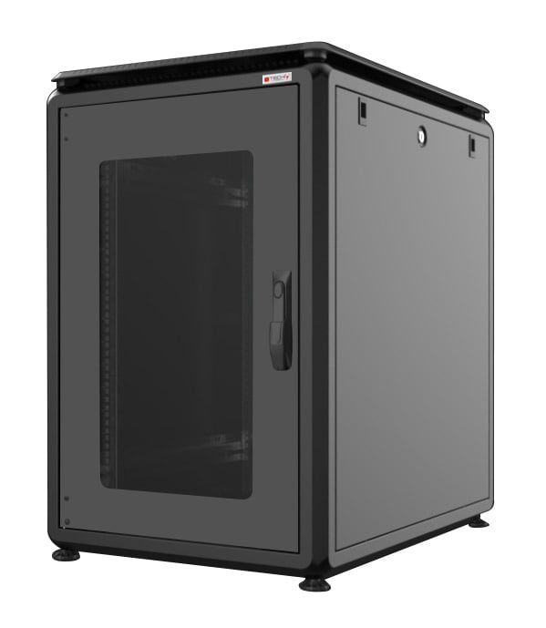 Armadio Rack 19'' 600x800 16 Unità Nero serie Evolution - Immagine 1