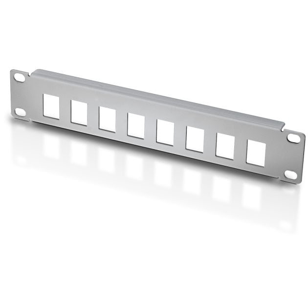 Pannello Patch 10'' 1 HE 8 posti per Frutti Keystone Grigio