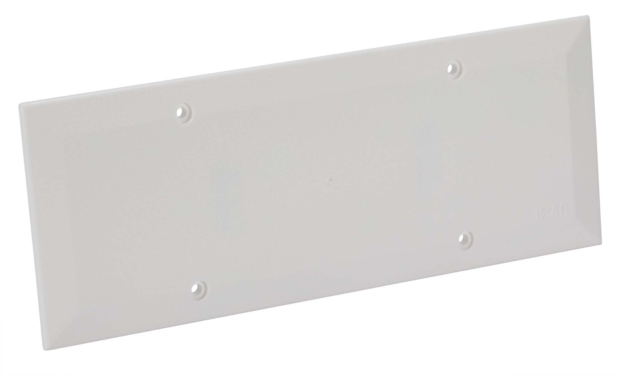 Coperchio Ribassato con Viti per Scatola da Incasso Rettangolare 6/7 Moduli Bianco - Immagine 1