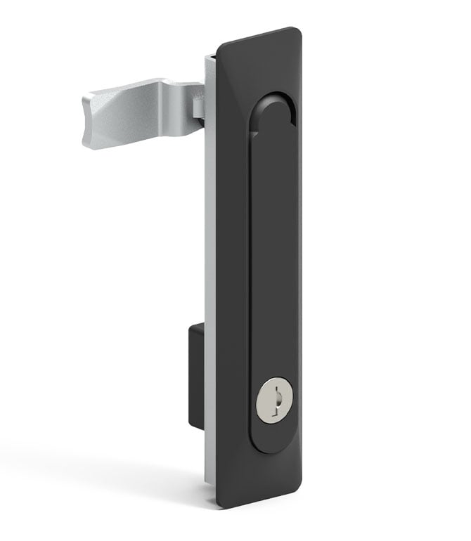 Maniglia Girevole per Porta Armadi Rack Nera - Immagine 1