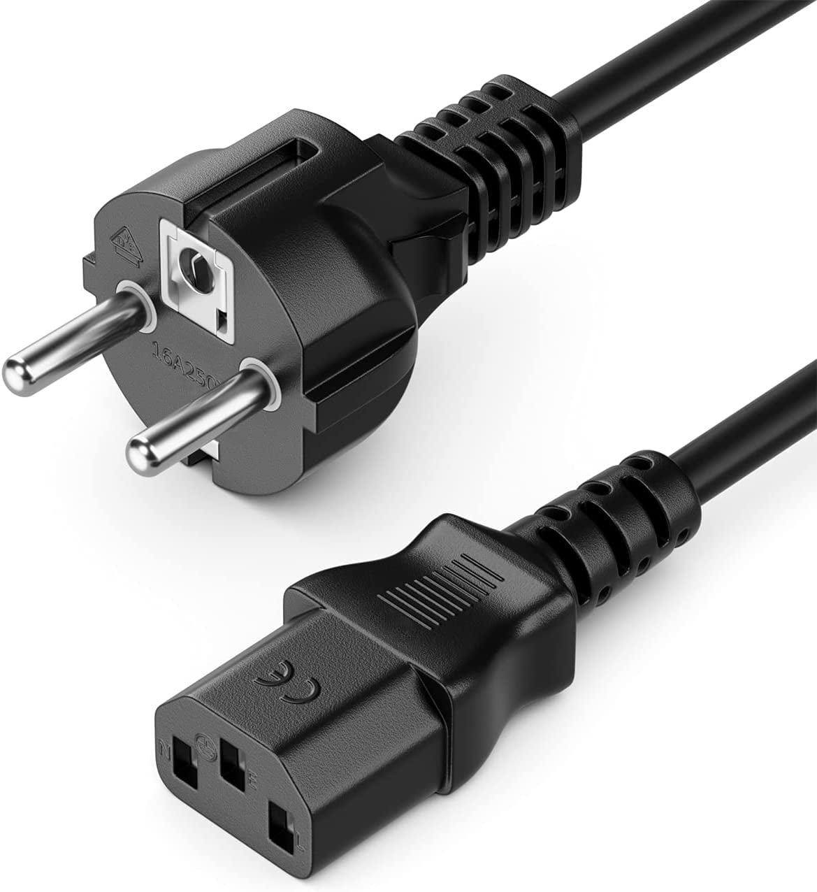 Cavo alimentazione C13 F a Schuko 1,8 mt nero - Immagine 1