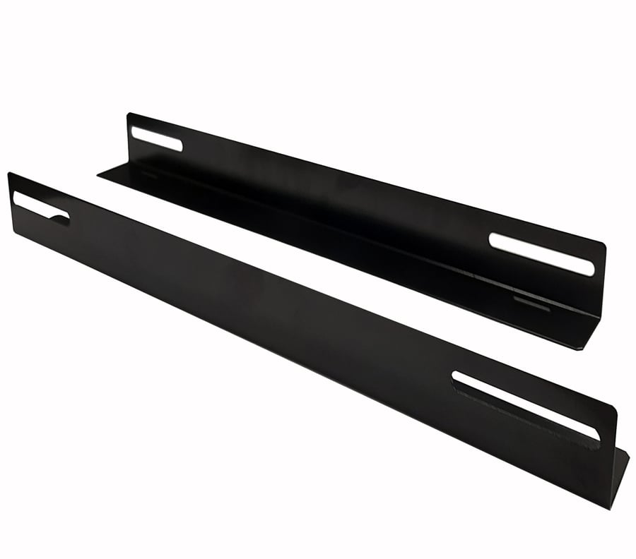 Coppia staffe a L Laterale per Rack 19'' a Muro Prof. 450mm Nero - Immagine 1