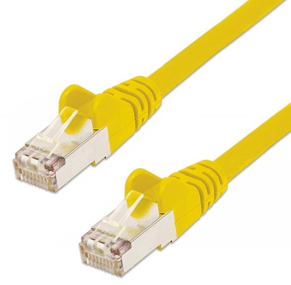 Cavo di rete Patch in Rame Schermato Cat. 5e Giallo F/UTP 10 mt - Immagine 1