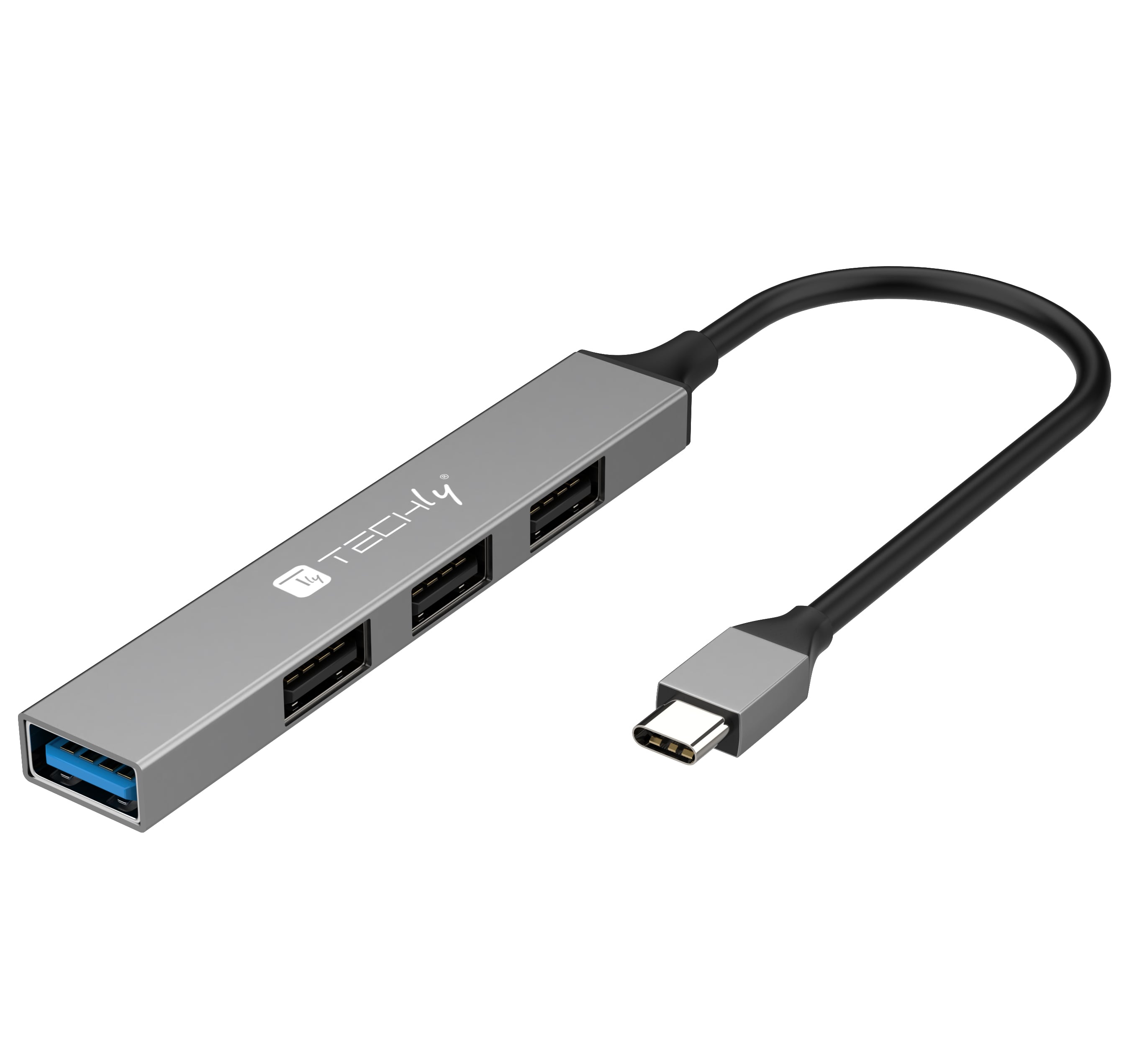Hub USB-C™ 3.2 a 4 porte USB-A Slim in Metallo - Immagine 1