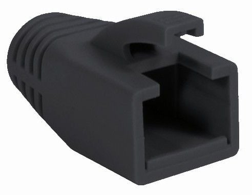 Copriconnettore per Plug RJ45 Cat.6 8mm Nero - Immagine 1