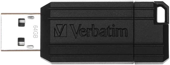 Memoria USB 2.0 PinStripe da 64Gb Colore Nero - Immagine 1