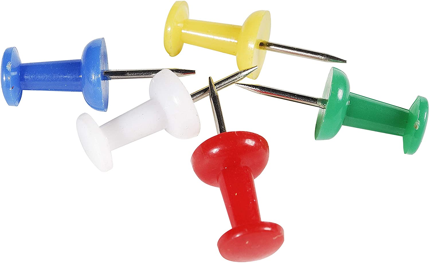 Spilli Colorati Puntine con Testina per Lavagne in Sughero 20 pz - Immagine 1