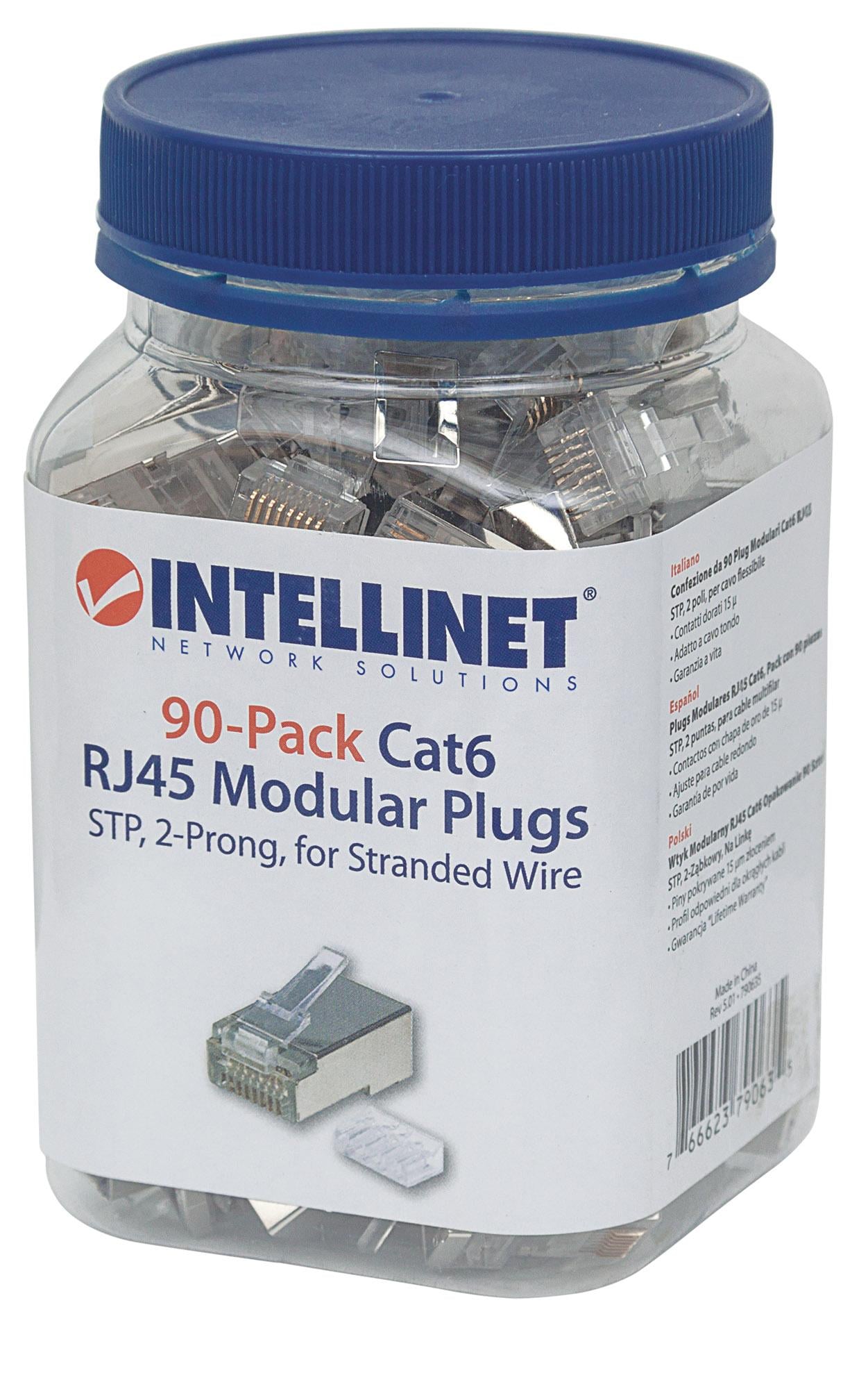 Confezione da 90 Plug Modulari Cat6 RJ45 STP - Immagine 1