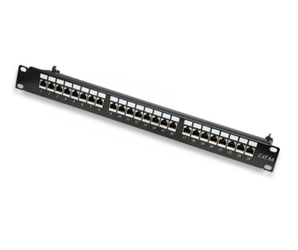 Pannello Patch STP 24 Posti RJ45 cat. 6A - Immagine 1
