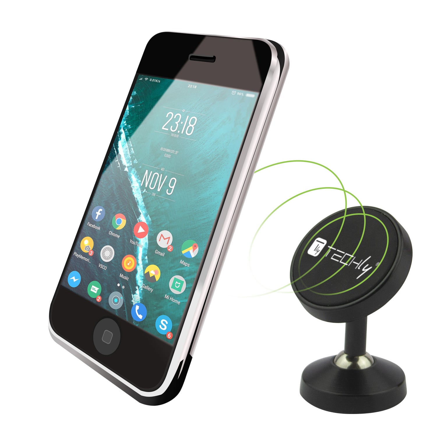 Supporto Smartphone Magnetico con Doppio Snodo Metallico 360° - Immagine 1