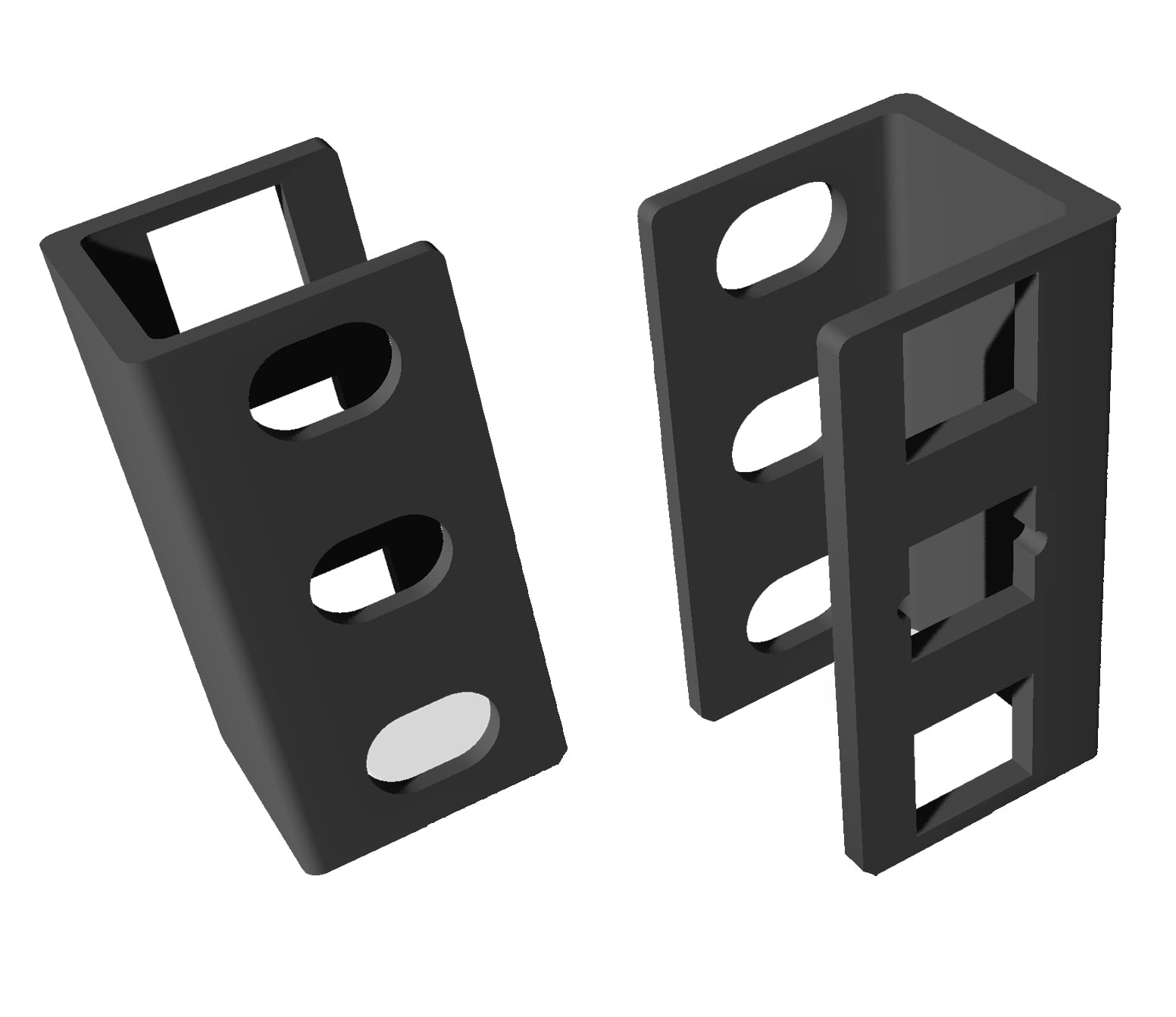 Coppia di Adattatori di Profondità Guide per Rack 1U - Immagine 1