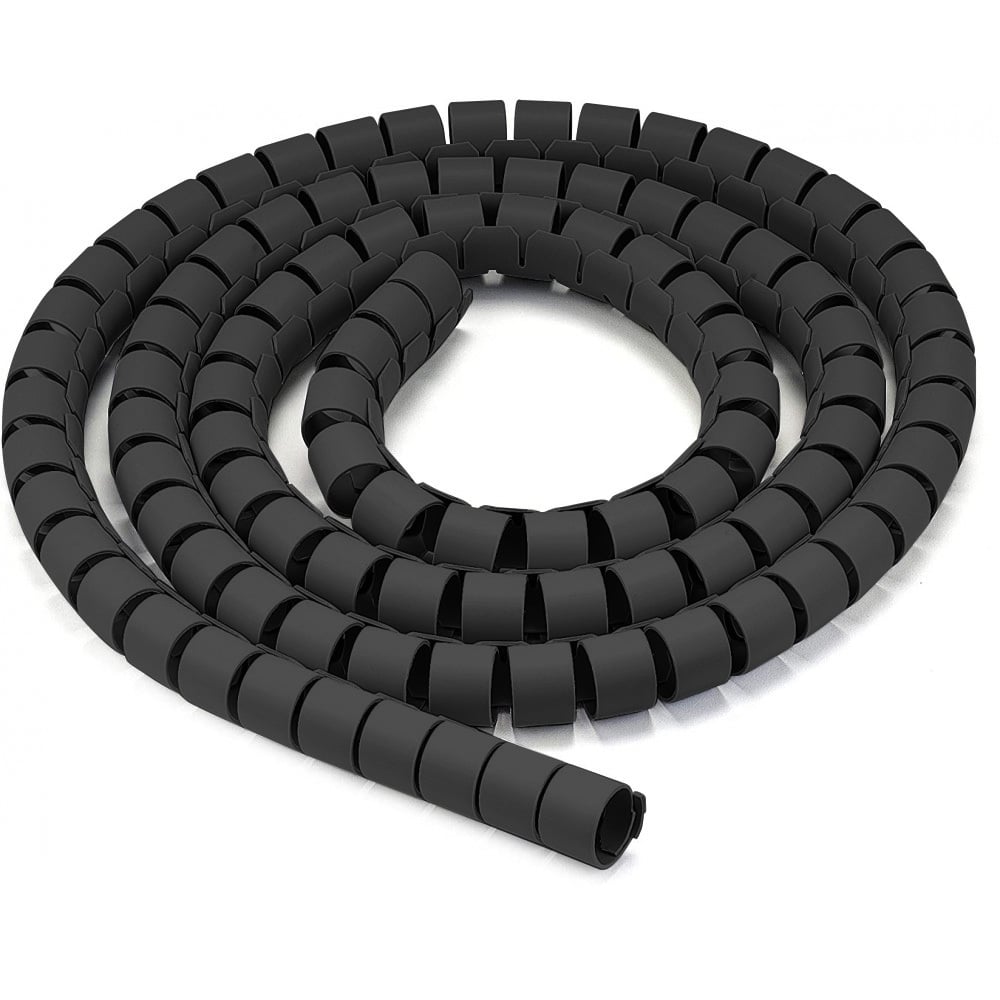 Guaina Raccoglicavi Diametro 25mm a Spirale 20m Nero - Immagine 1