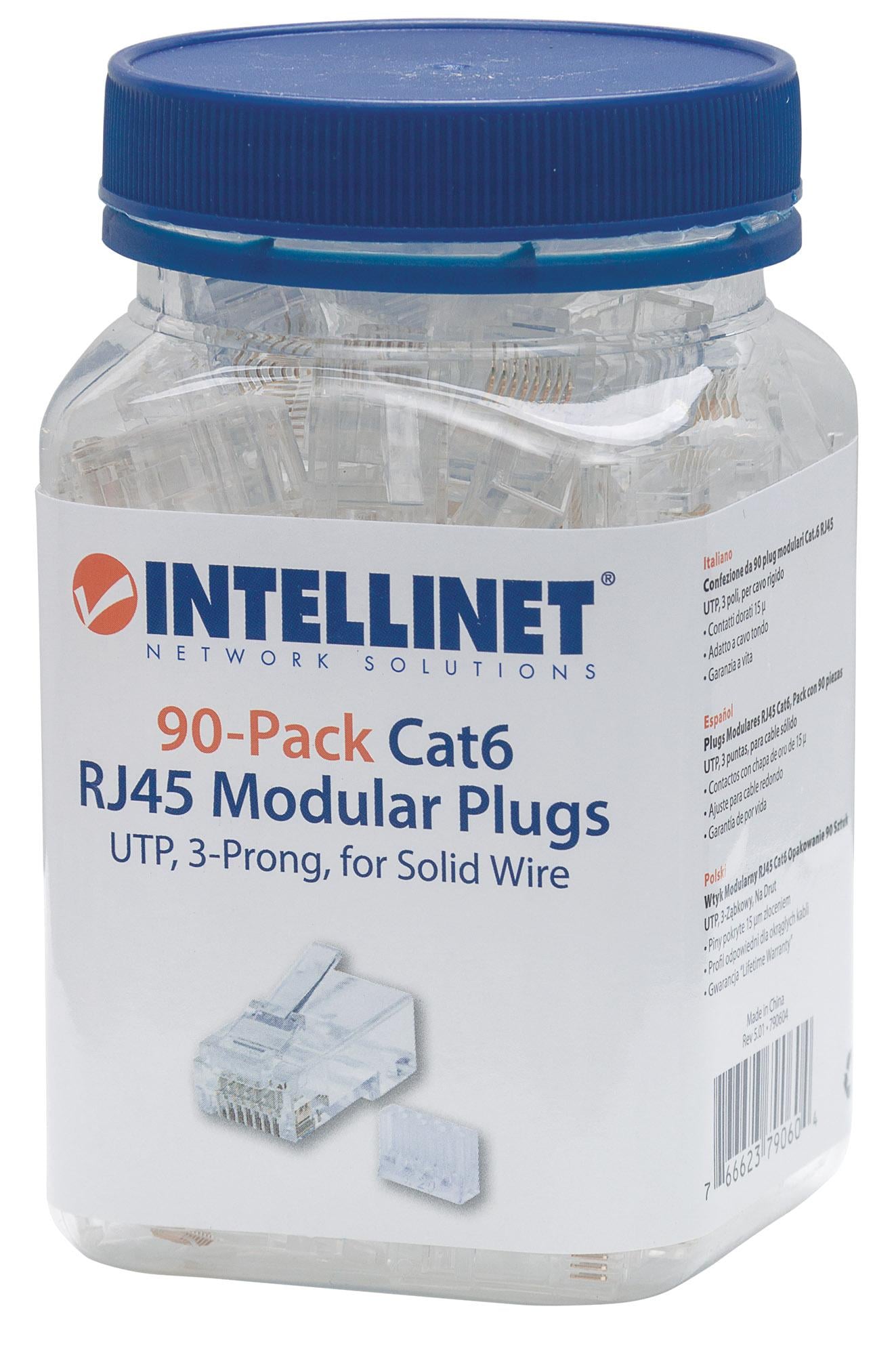 Confezione da 90 Plug Modulari Cat.6 RJ45 UTP - Immagine 1