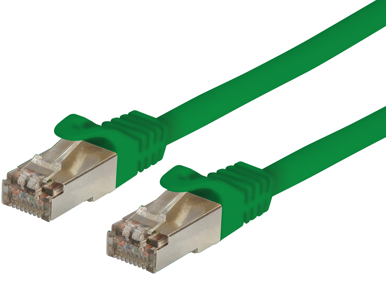 Cavo di Rete Patch in Rame Cat. 6A SFTP LSZH 0,25 m Verde - Immagine 1
